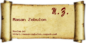 Masan Zebulon névjegykártya